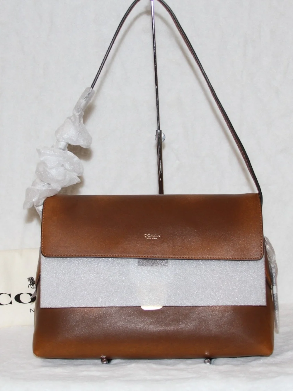 NWT COACH Chelsea Shoulder Bag 30 Loved Leather Purse Handbag Brown